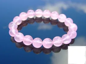 10mm Natural Pink Rose Quartz Bead Bracelet