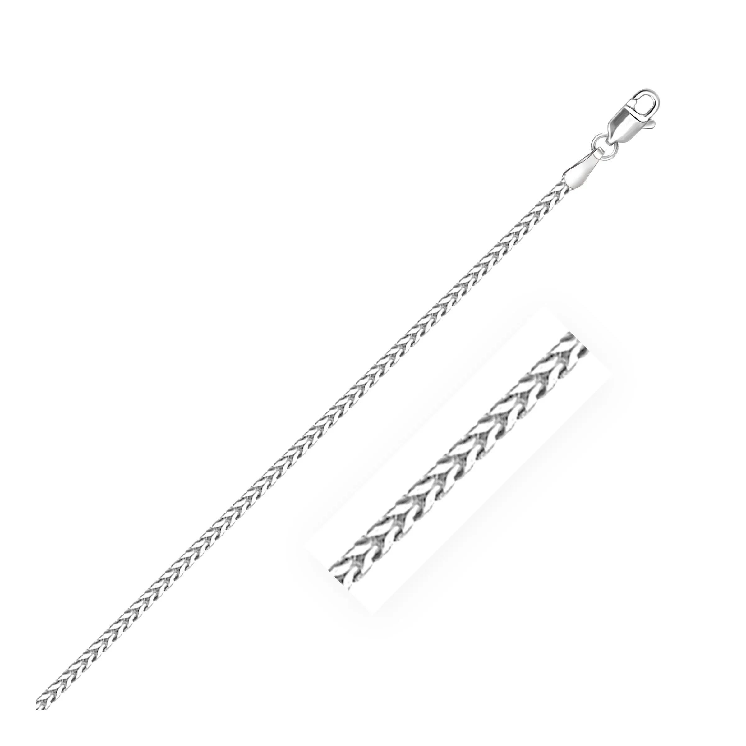 14k white Gold Franco Chain 1.8mm-rx56087-18