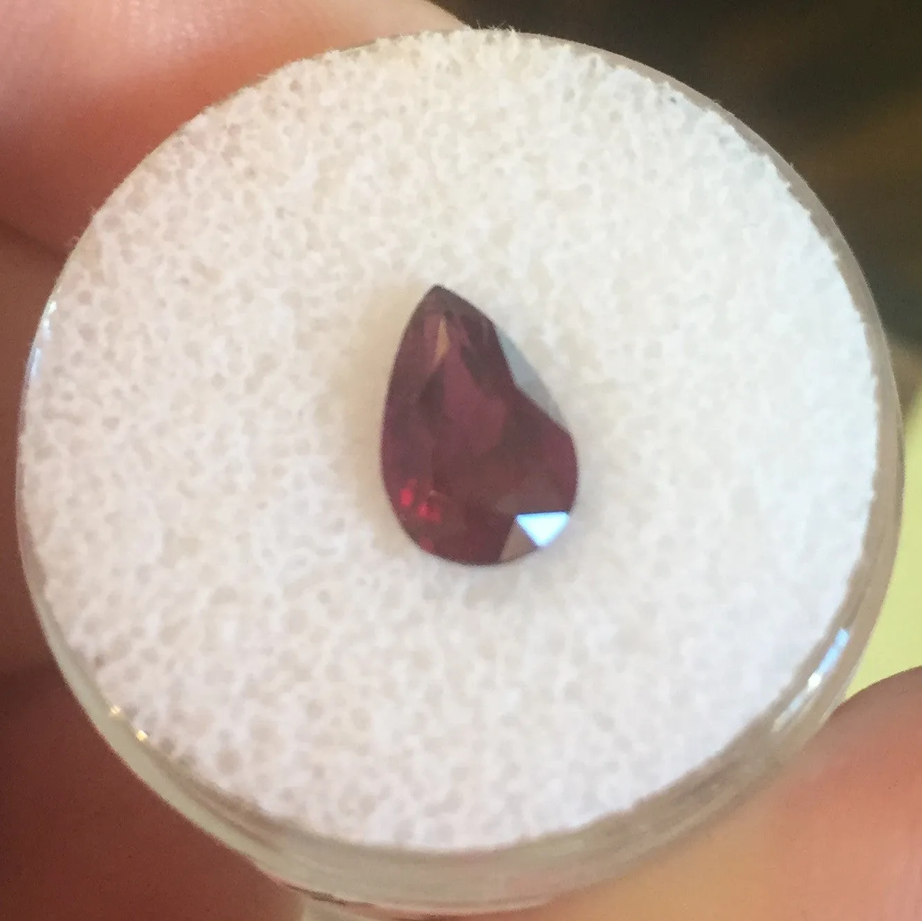 1.79 CTS. RARE PURPLE TEAR DROP (PEAR SHAPE) GARNET