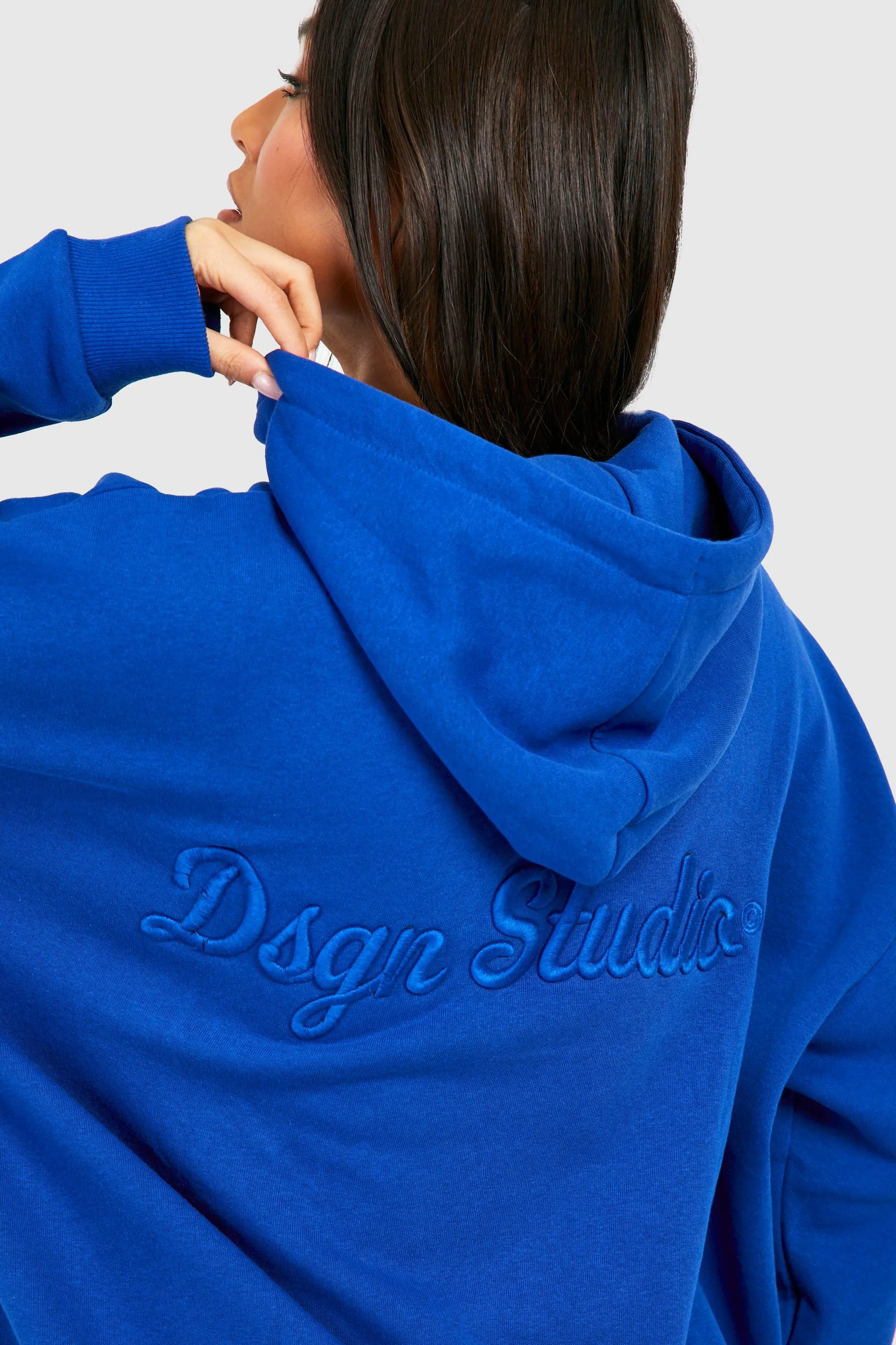 3D Embroidered Oversized Hoodie