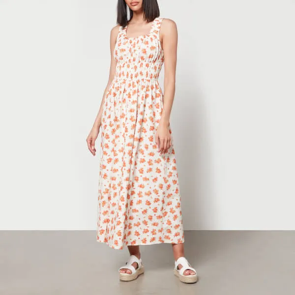 Aligne Helaine Floral-Print Poplin Midi Dress