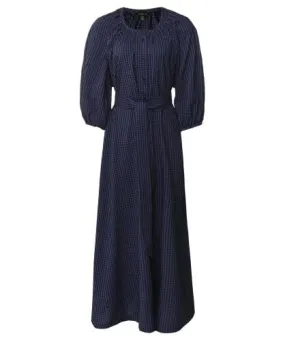 Aligne Hibiscus Navy Seersucker Maxi Dress | Jules B