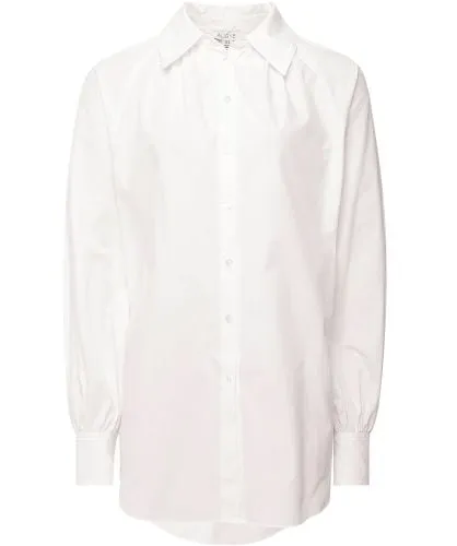 Aligne White Hydra Oversized Gathered Neck Shirt | Jules B