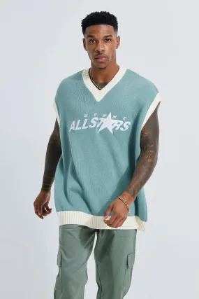 All Stars Knitted Varsity Vest