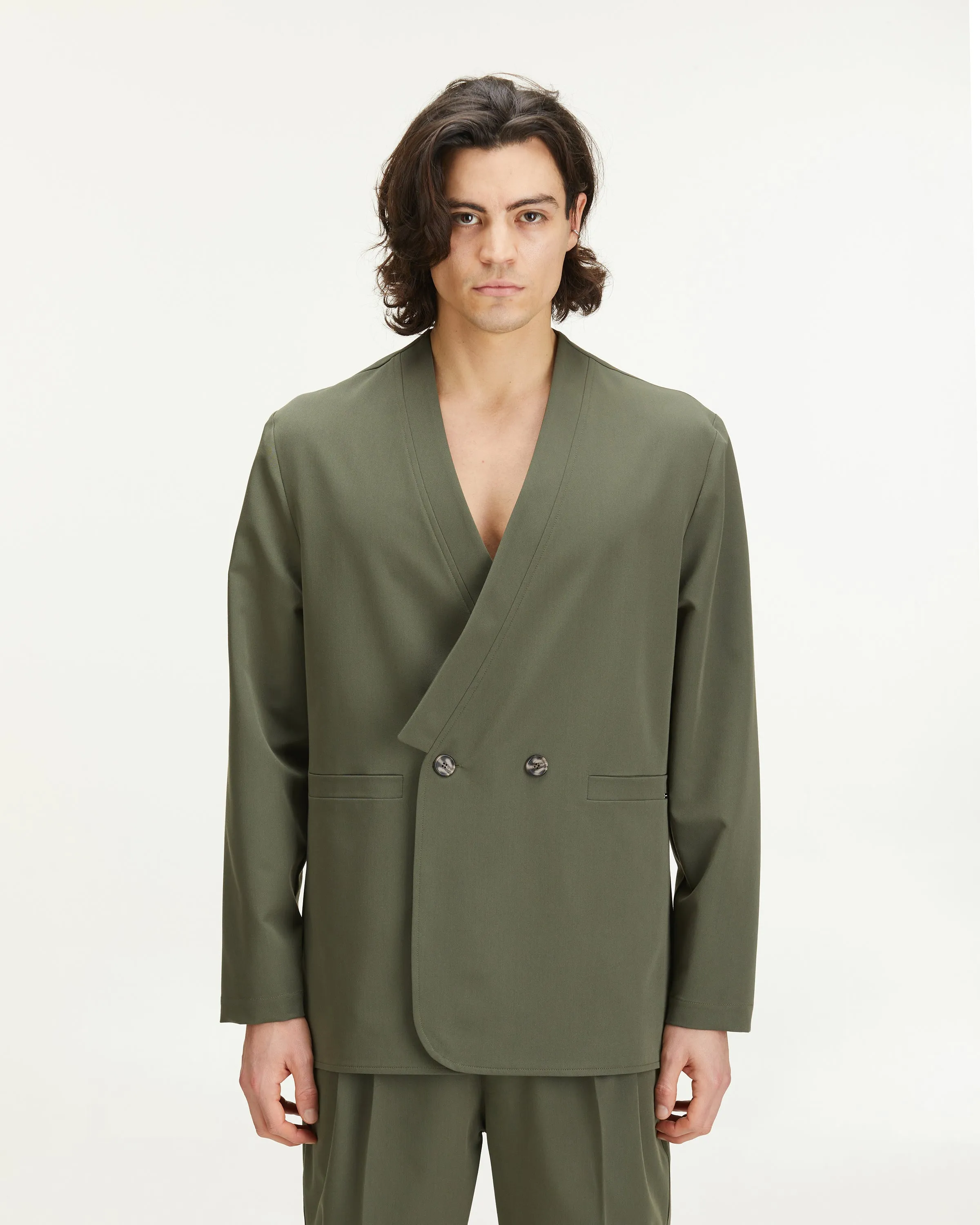 AMC CADY KIMONO BLAZER - OLIVE