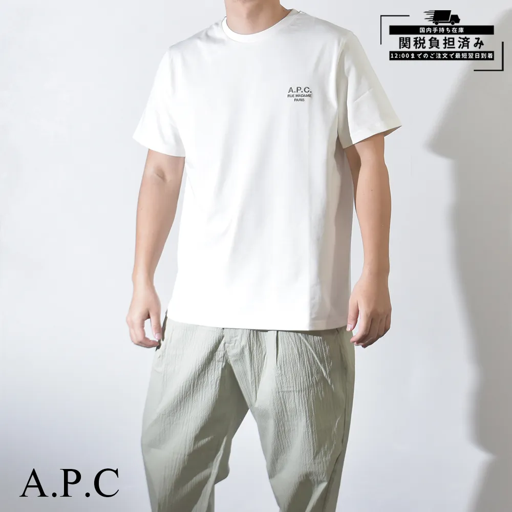 A.P.C.  |Crew Neck Plain Cotton Short Sleeves Logo Designers