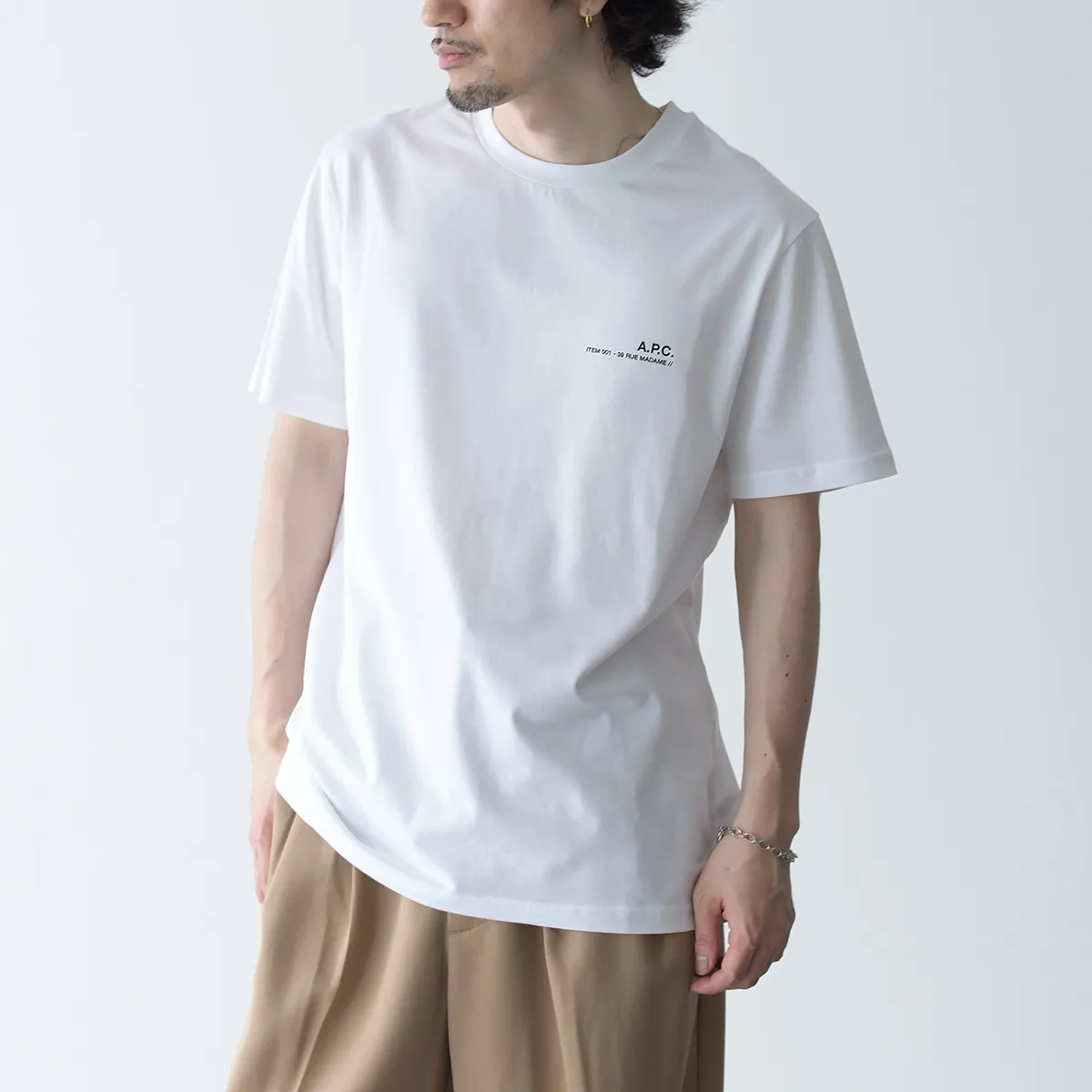 A.P.C.  |Crew Neck Plain Short Sleeves Logo Designers