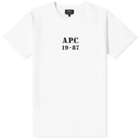 A.P.C. Georges Stamped Logo TeeWhite