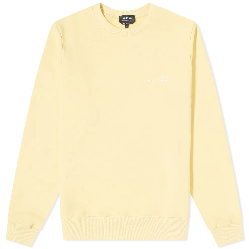 A.P.C. Item Logo Crew SweatLight Yellow