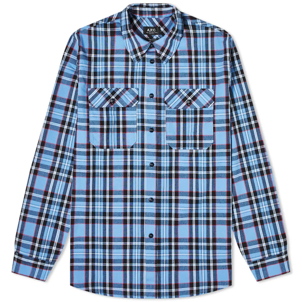 A.P.C. Marceau Check OvershirtBlue