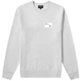 A.P.C. Neil Patch Logo SweatGrey Melange