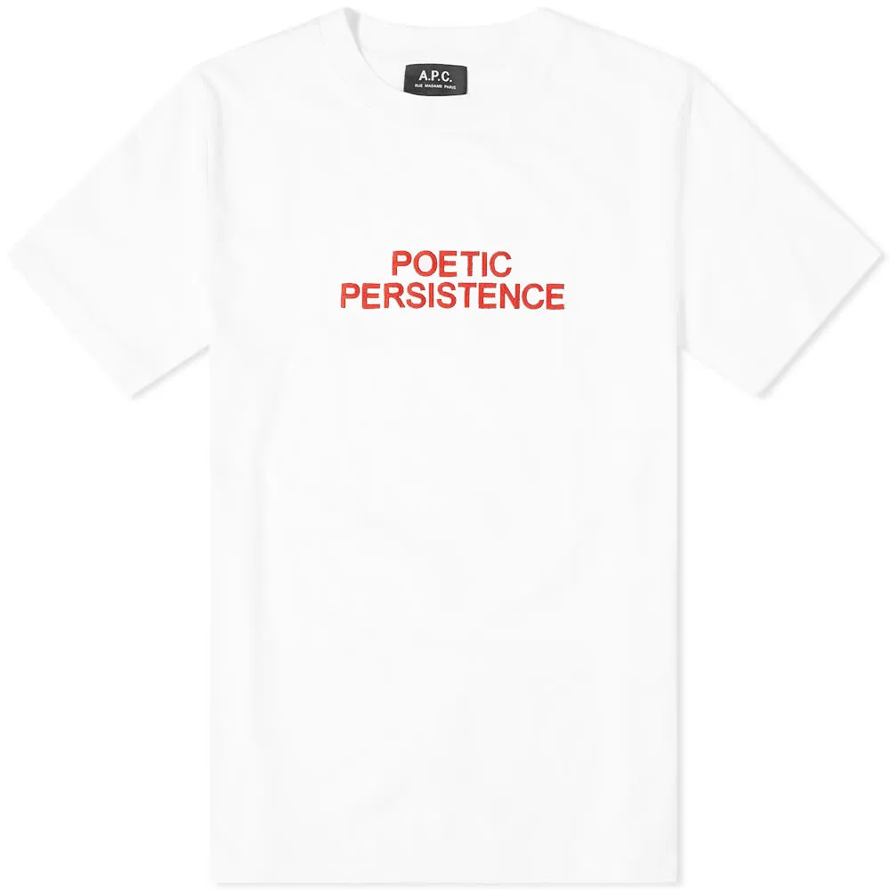 A.P.C. Poetic Persistence TeeWhite