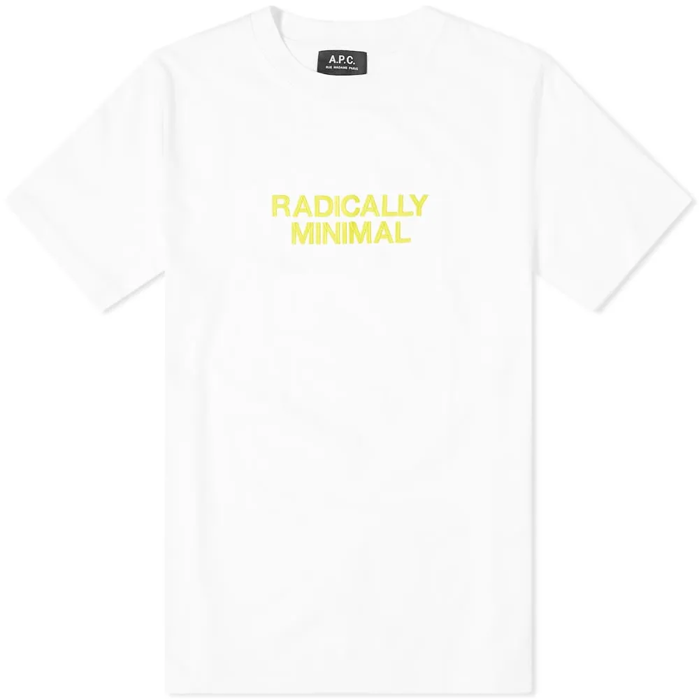 A.P.C. Radically Minimal TeeWhite