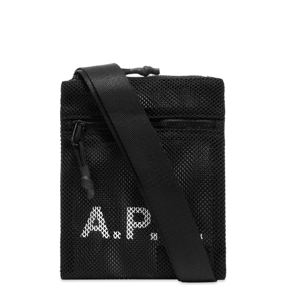 A.P.C. Rebound Logo Neck PouchBlack