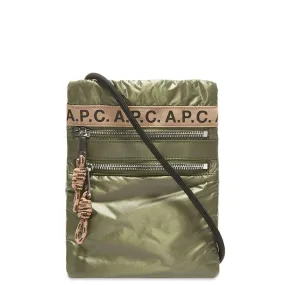 A.P.C. Repeat Logo Neck PouchKhaki