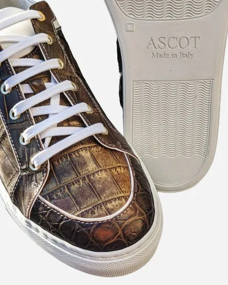 Ascot Sneakers - Deep Gold Alligator