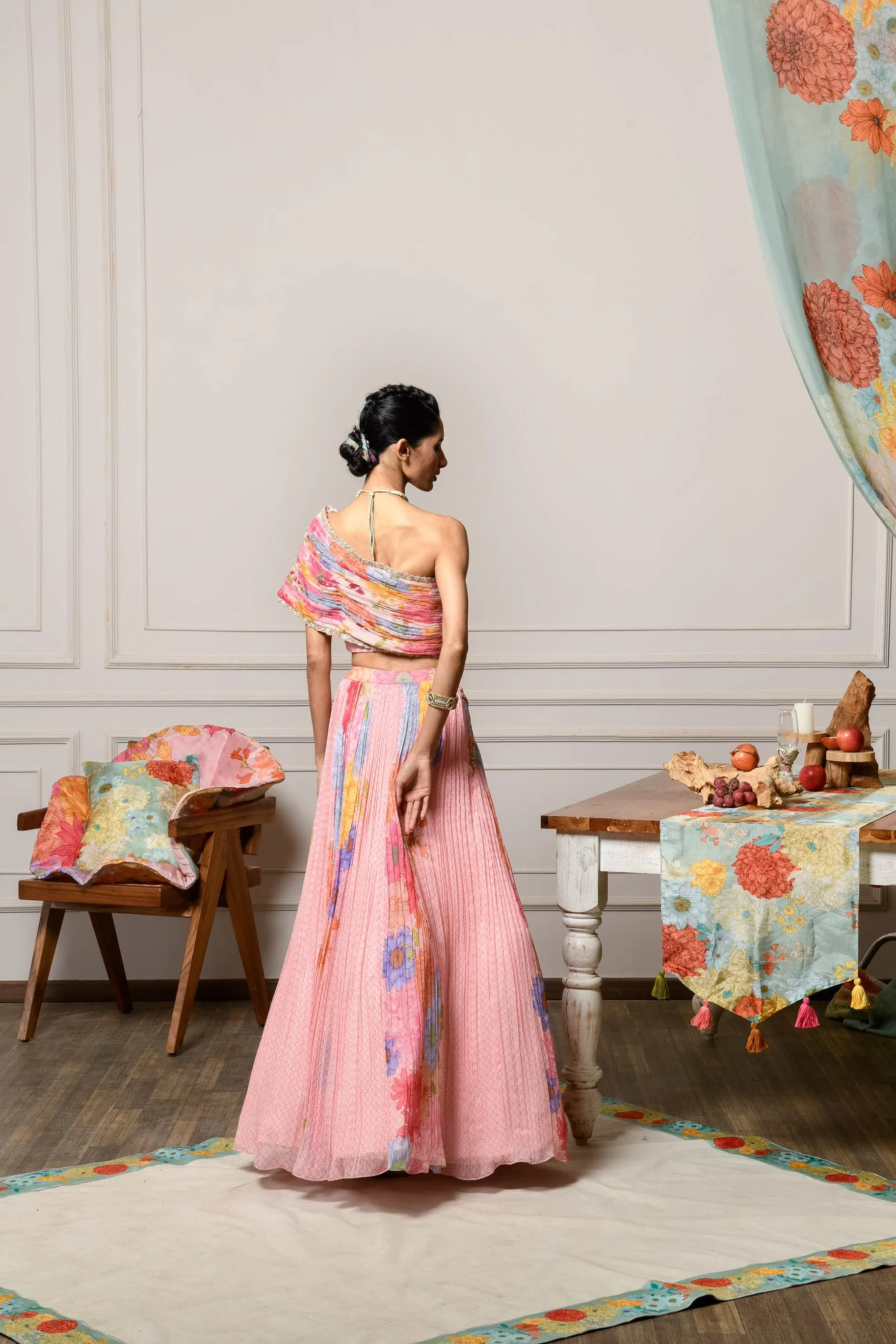 Avya Lehenga Set - Pink