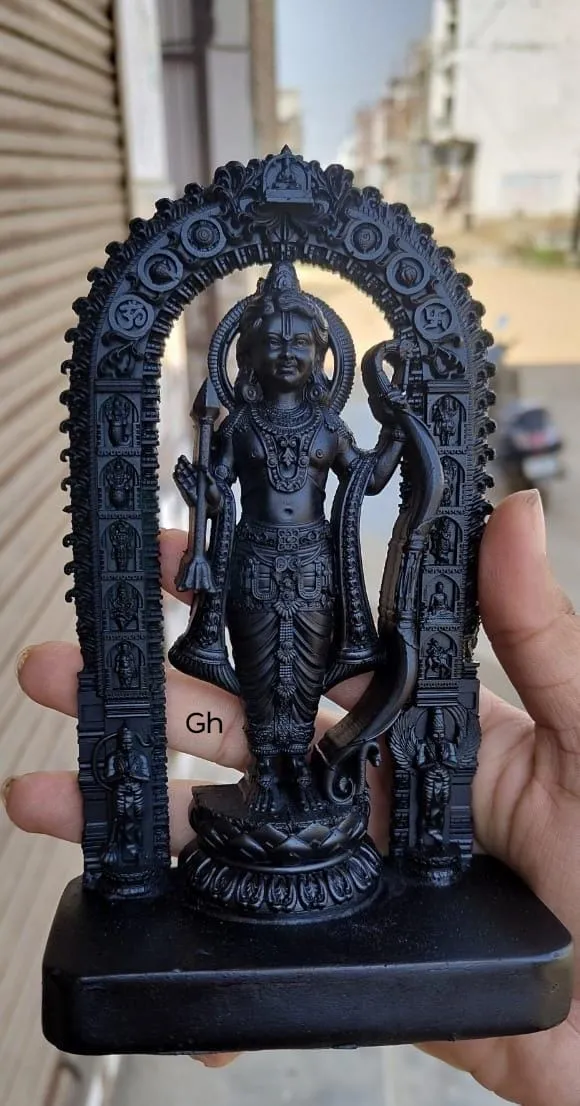 Ayodhya Temple Diety  Black Finish Beautiful Ram Lalla idol -BRIJ001RL