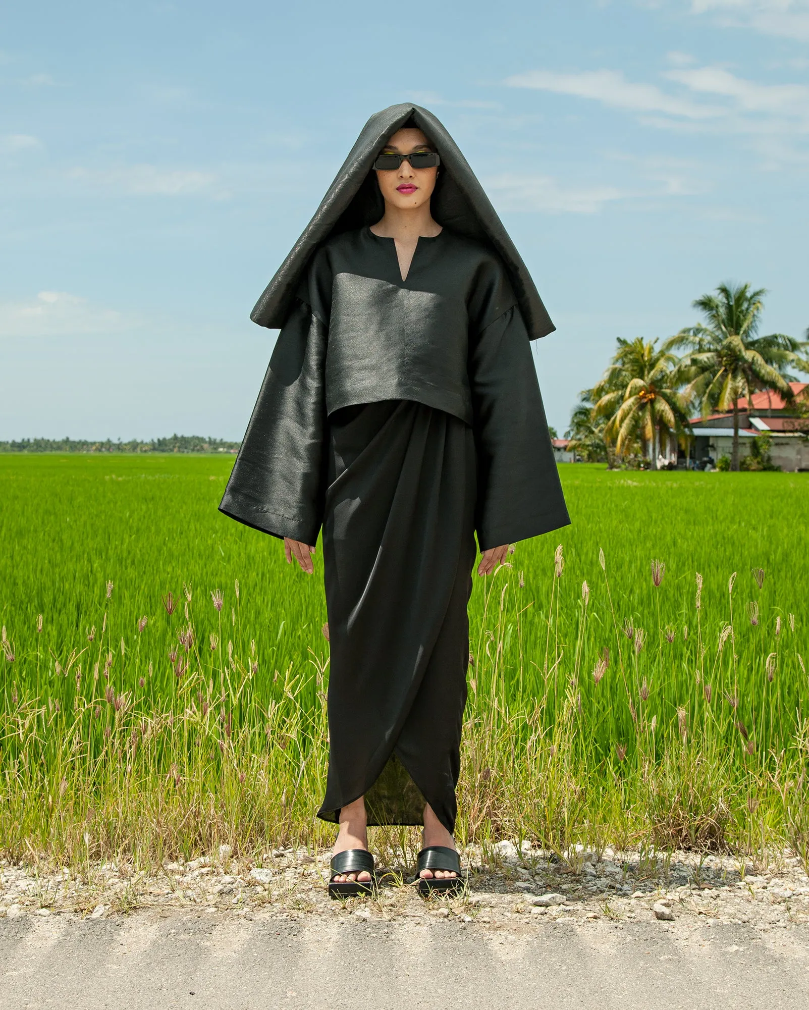 Baju Kedah Krop (Black)