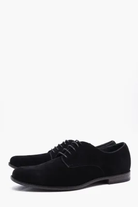 Black Faux Suede Derby