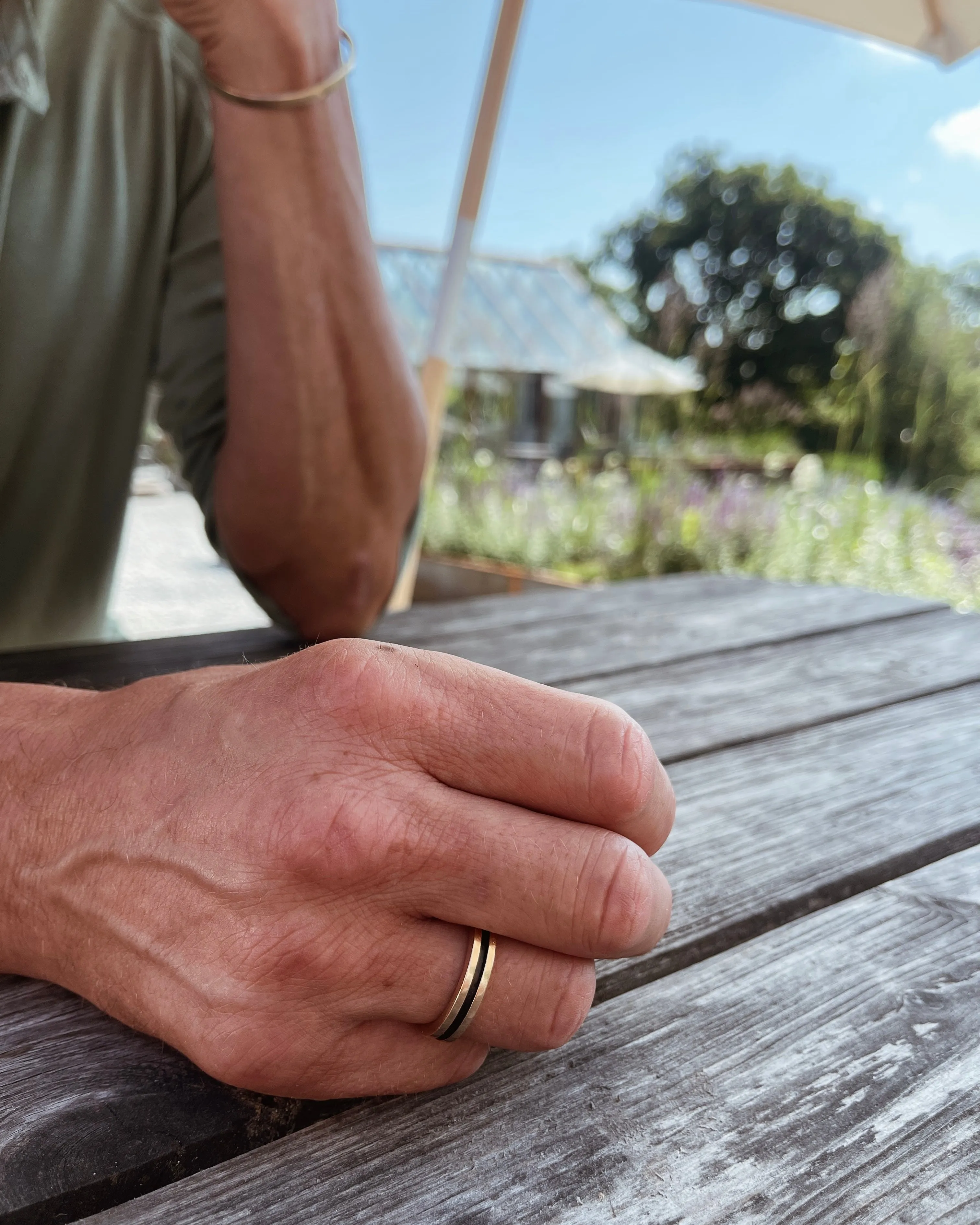 Black Gold Rim Ring