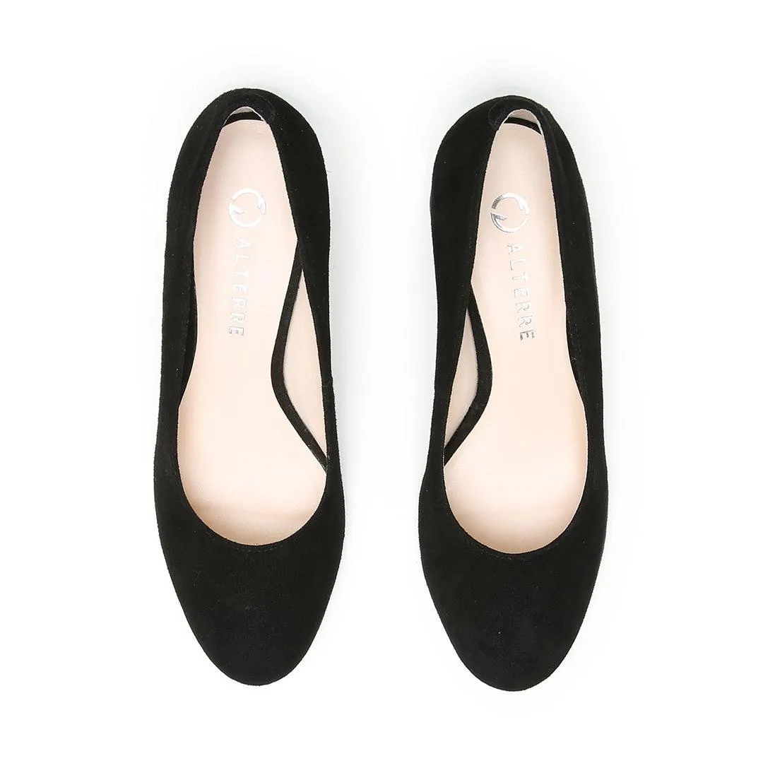 Black Suede Ballet Pump