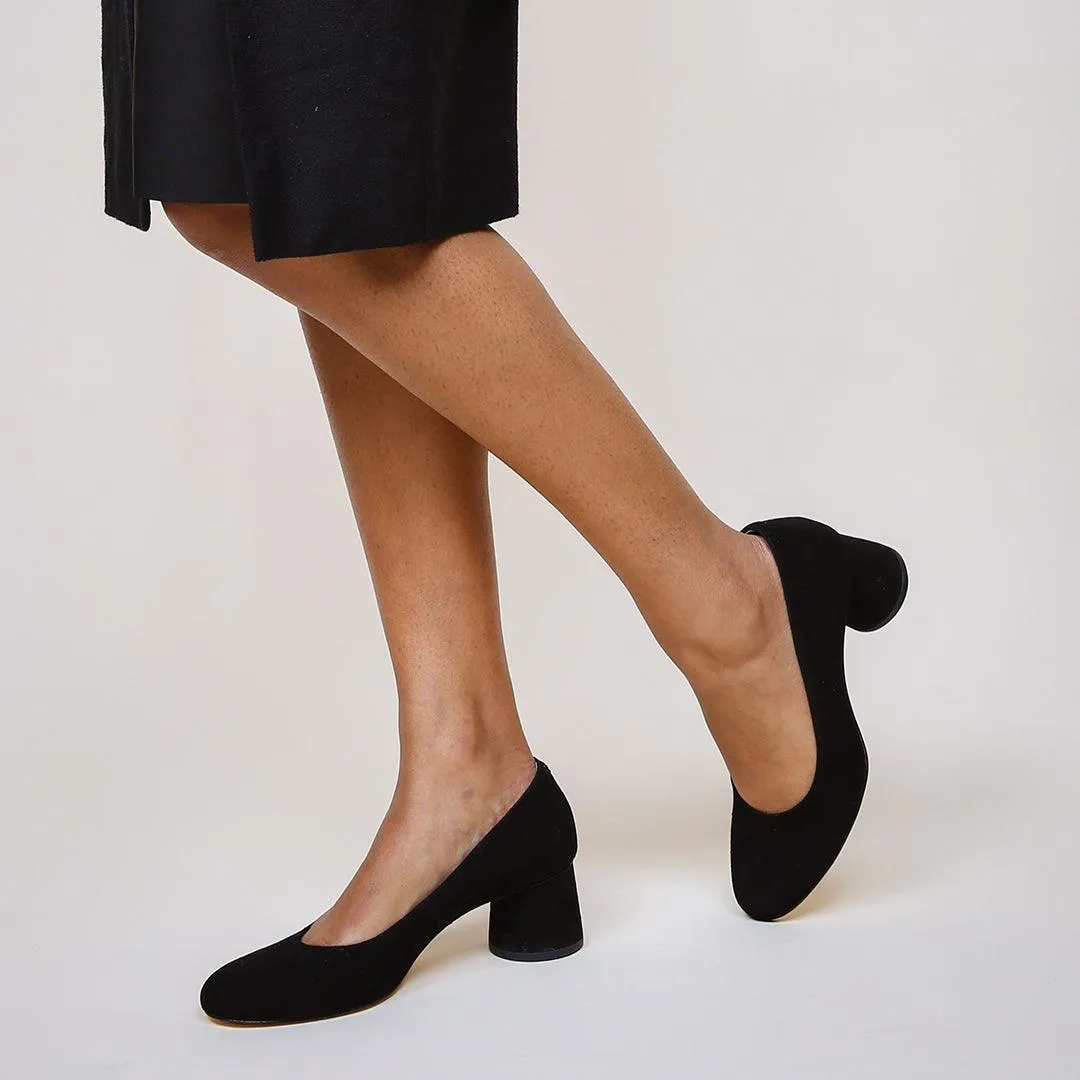 Black Suede Ballet Pump