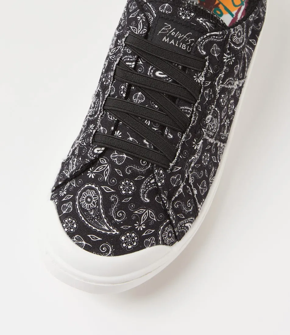 BLOWFISH Vex Black Bandana Canvas Sneakers