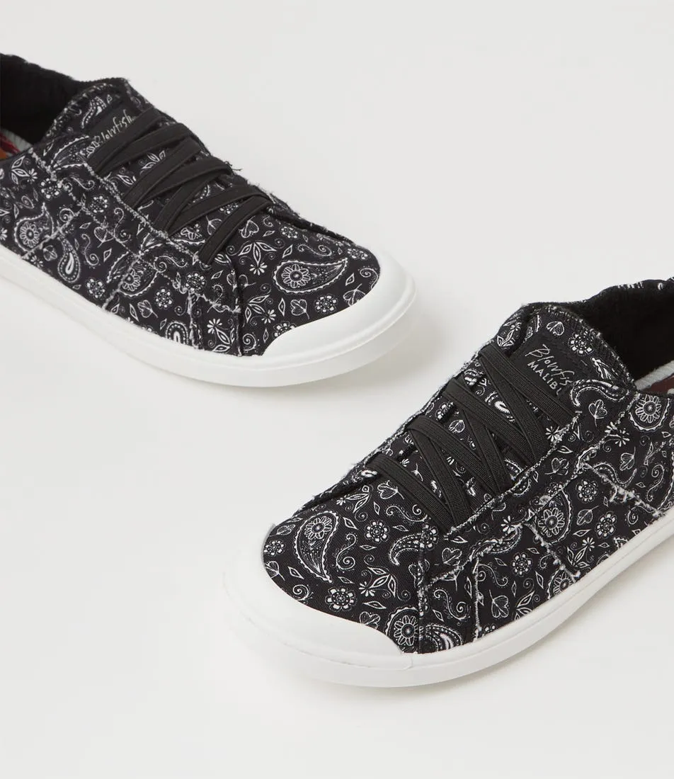 BLOWFISH Vex Black Bandana Canvas Sneakers