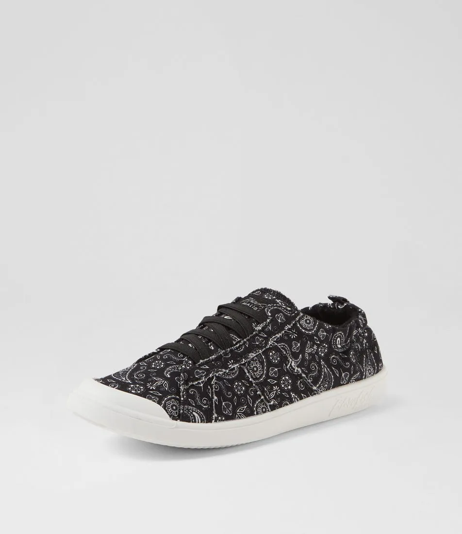 BLOWFISH Vex Black Bandana Canvas Sneakers