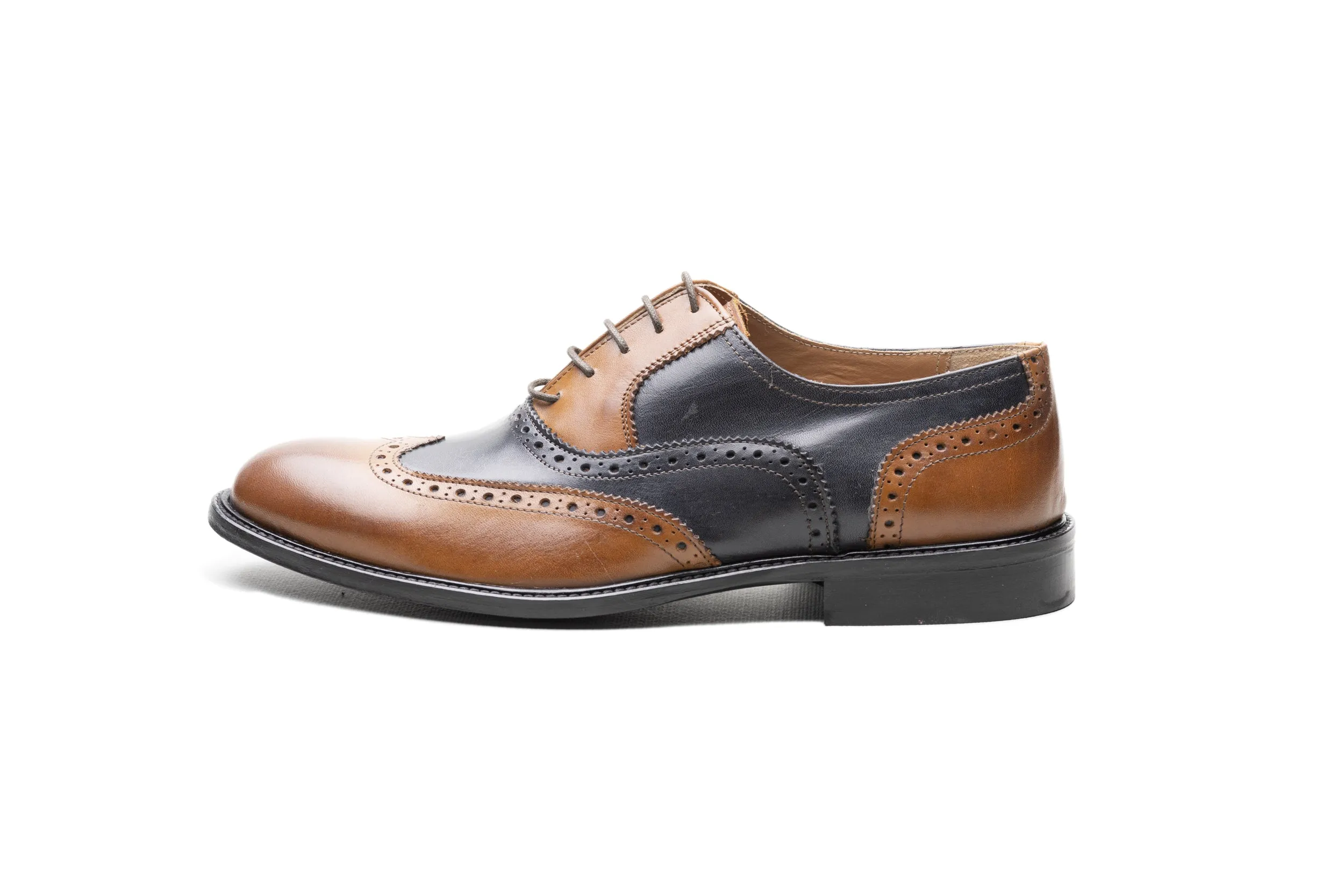 Blue/Tanned Brown Oxford