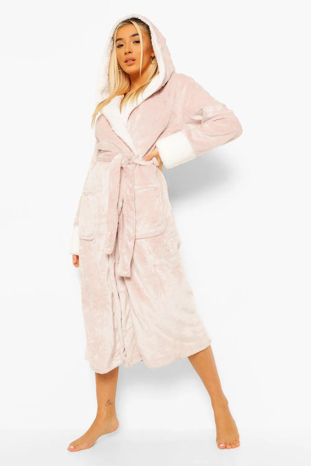 Blush Shimmer Fleece Gown