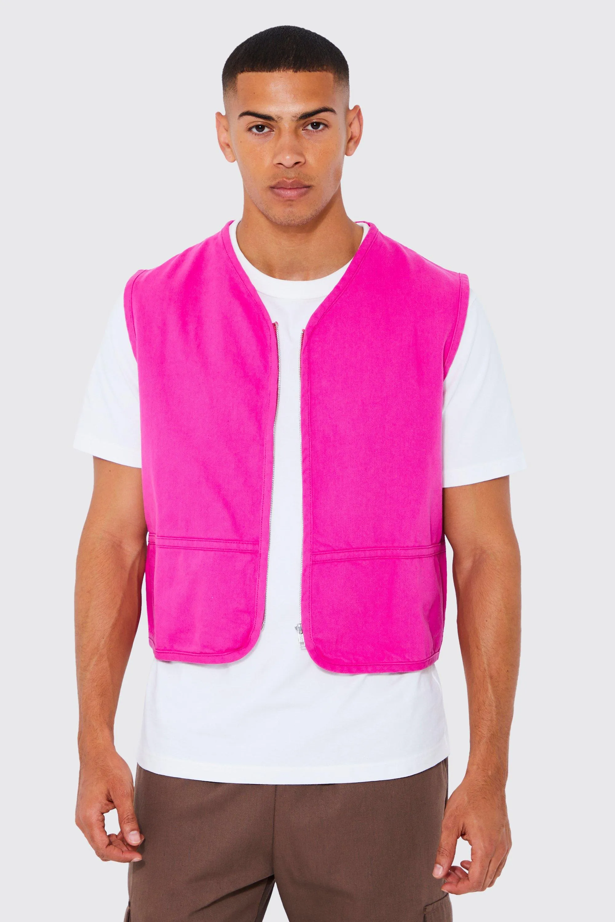 Boxy Twill Vest