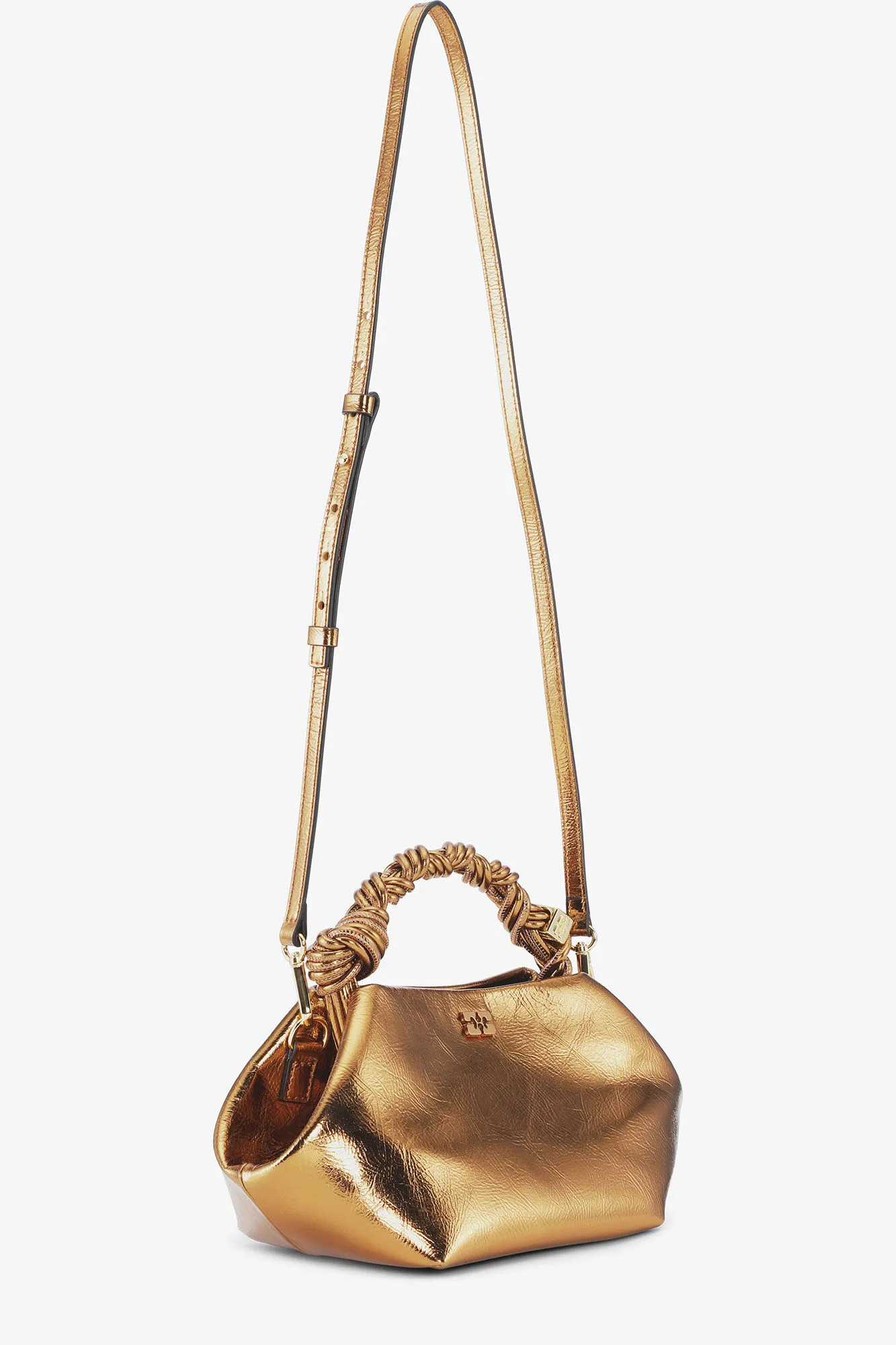 Bronze Metallic Small GANNI Bou Bag