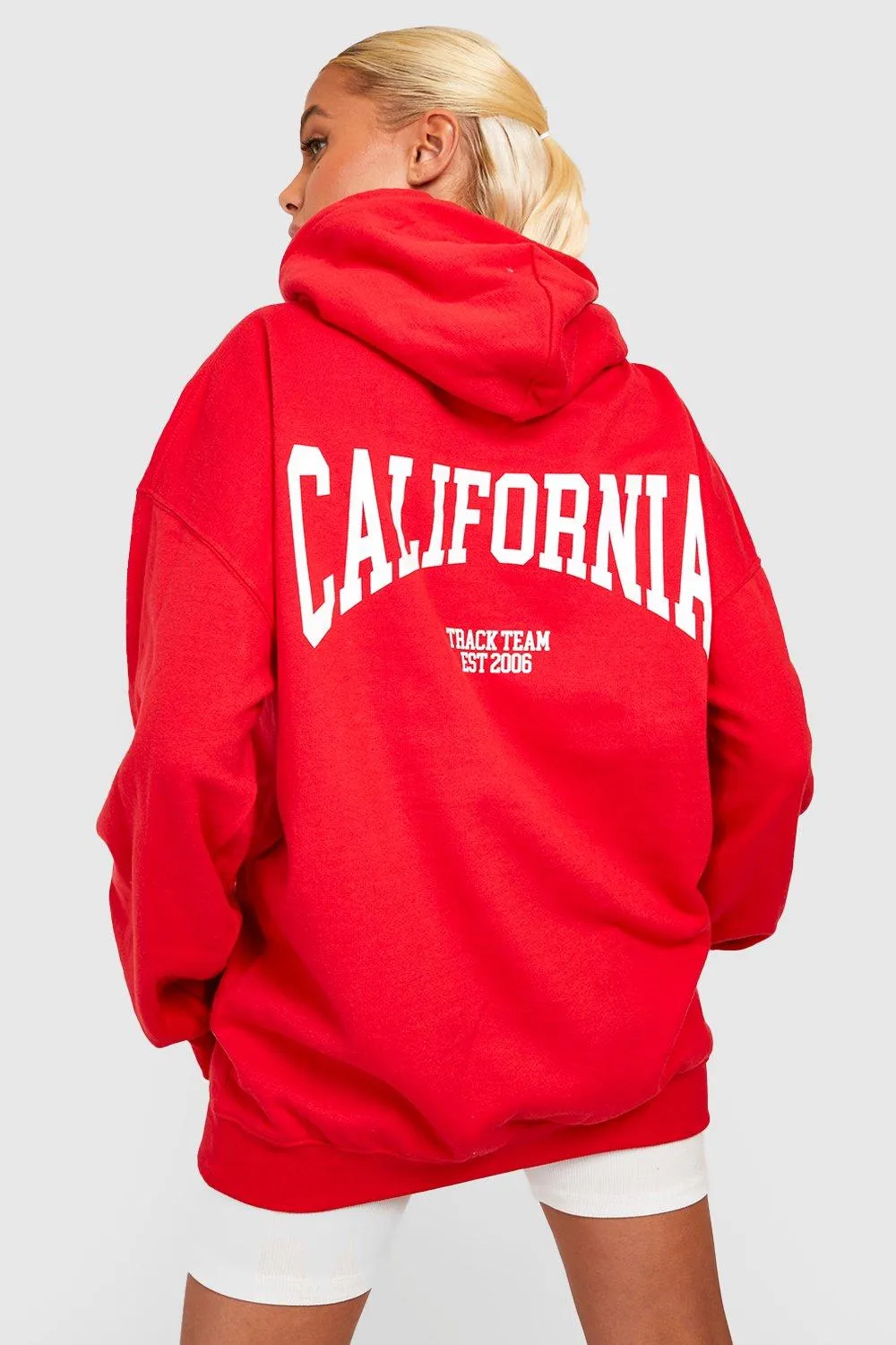 California Slogan Oversized Hoodie