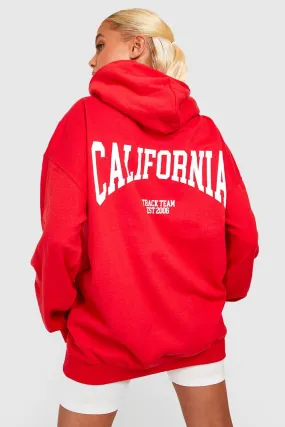 California Slogan Oversized Hoodie