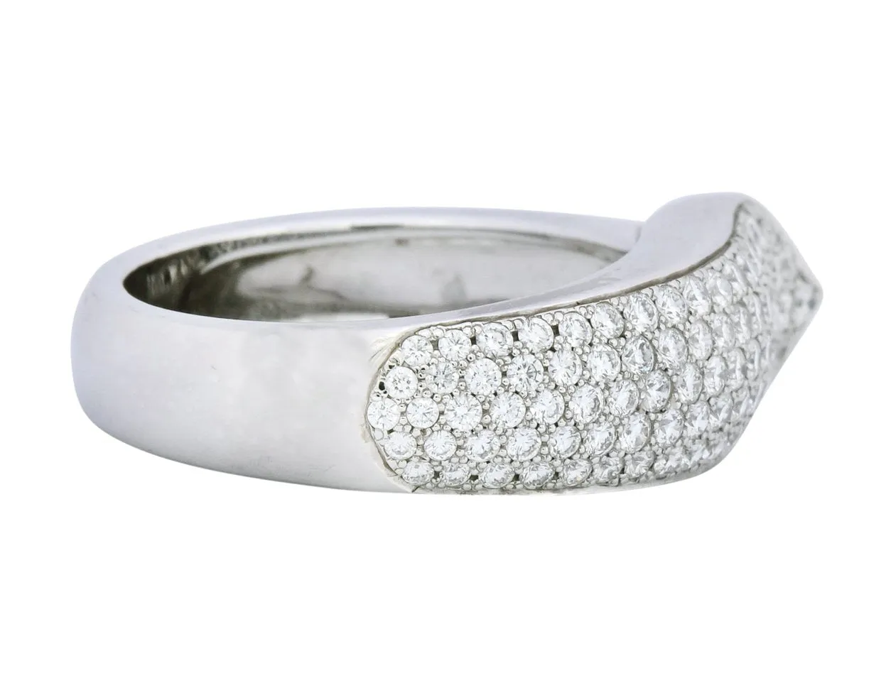 Cartier 1.50 CTW Diamond 18 Karat White Gold Cocktail Ring