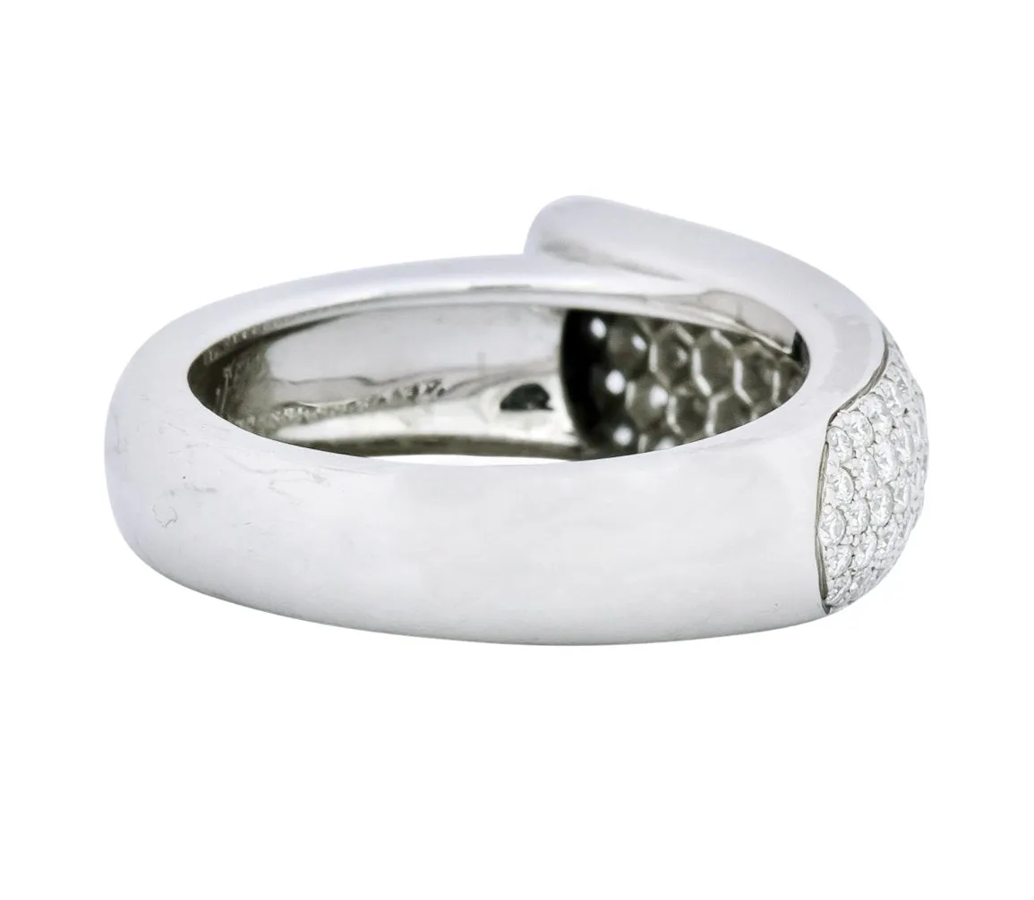 Cartier 1.50 CTW Diamond 18 Karat White Gold Cocktail Ring