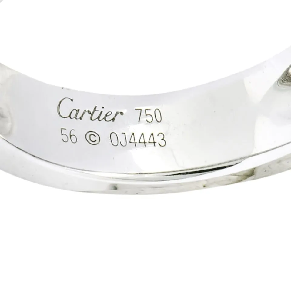 Cartier 1.50 CTW Diamond 18 Karat White Gold Cocktail Ring