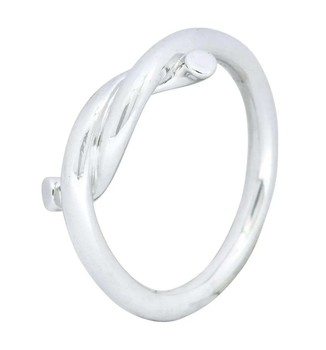 Cartier 18 Karat White Gold French Entrelaces Twisted Knot Ring