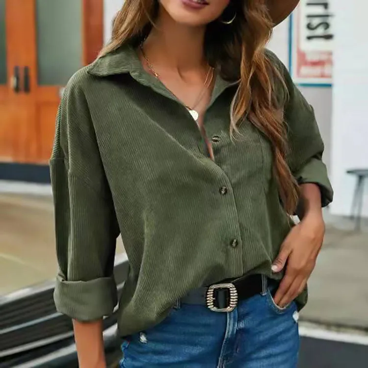 Casual Button Down Bend Down Collar Shirt Top