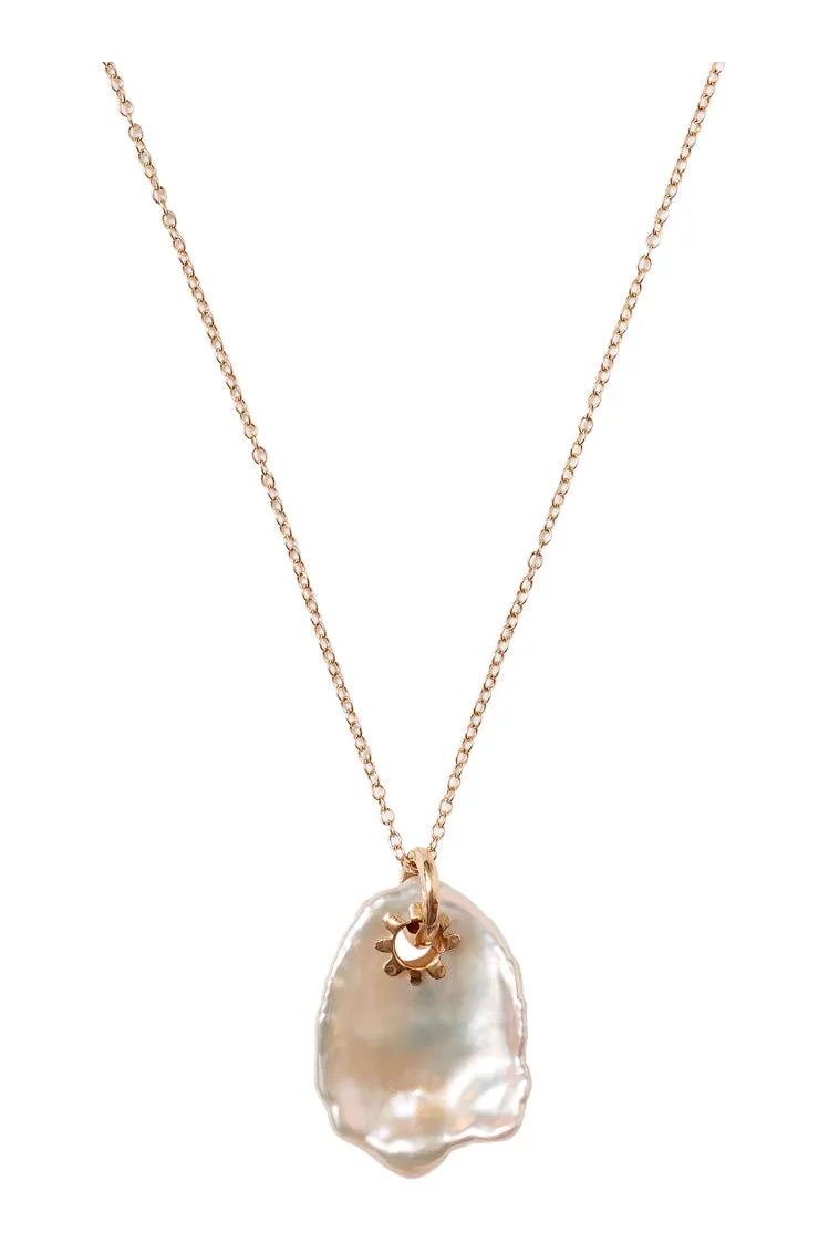 Chan Luu 14kt Kilauea Neckace in White Pearl