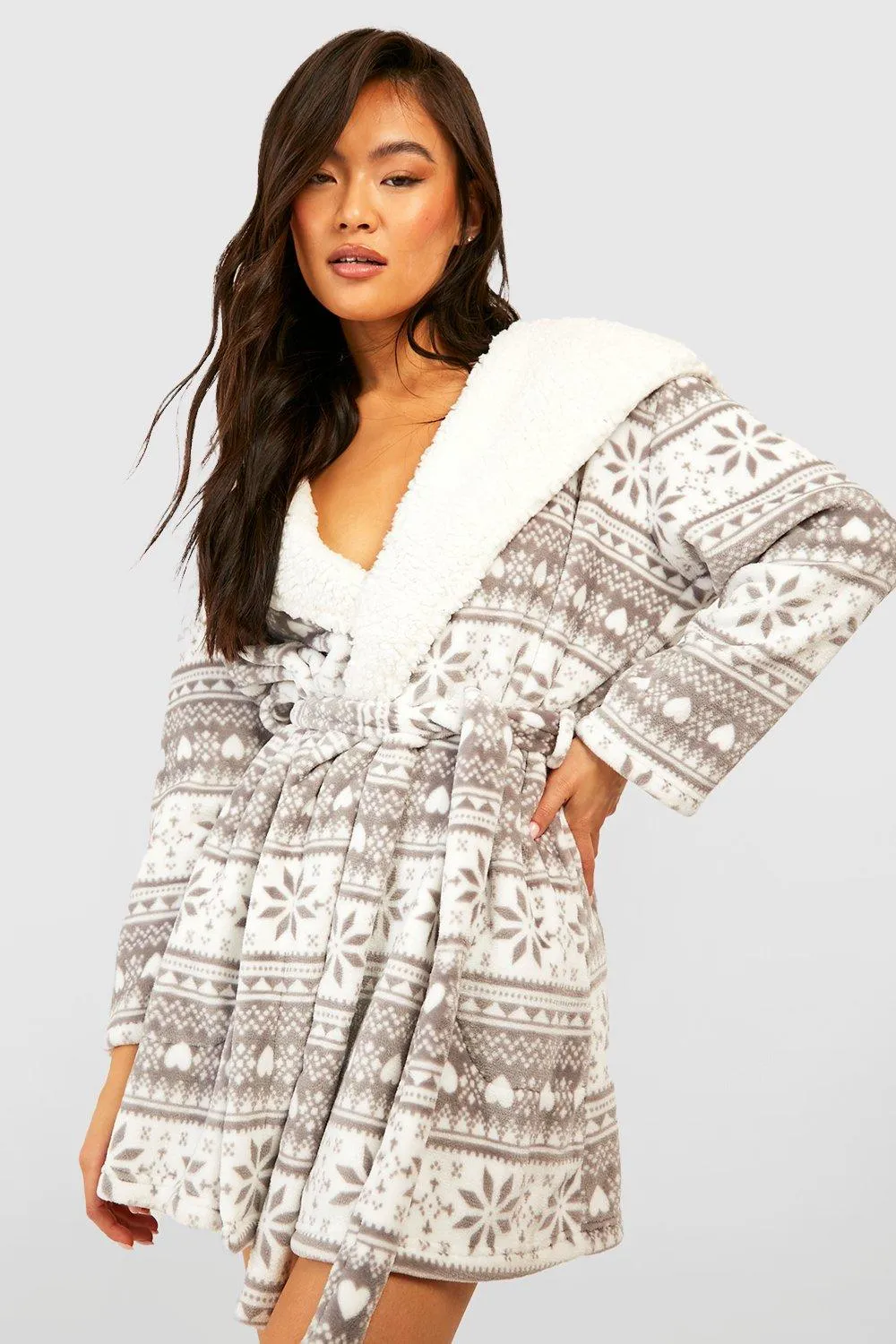 Christmas Fairisle Fleece Robe