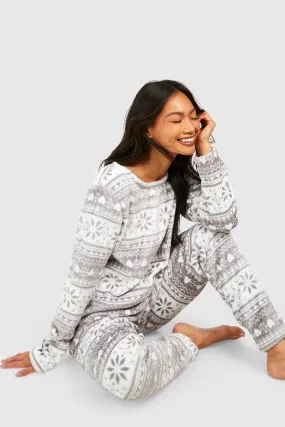 Christmas Fairisle Fleece Sweater & Pants Set