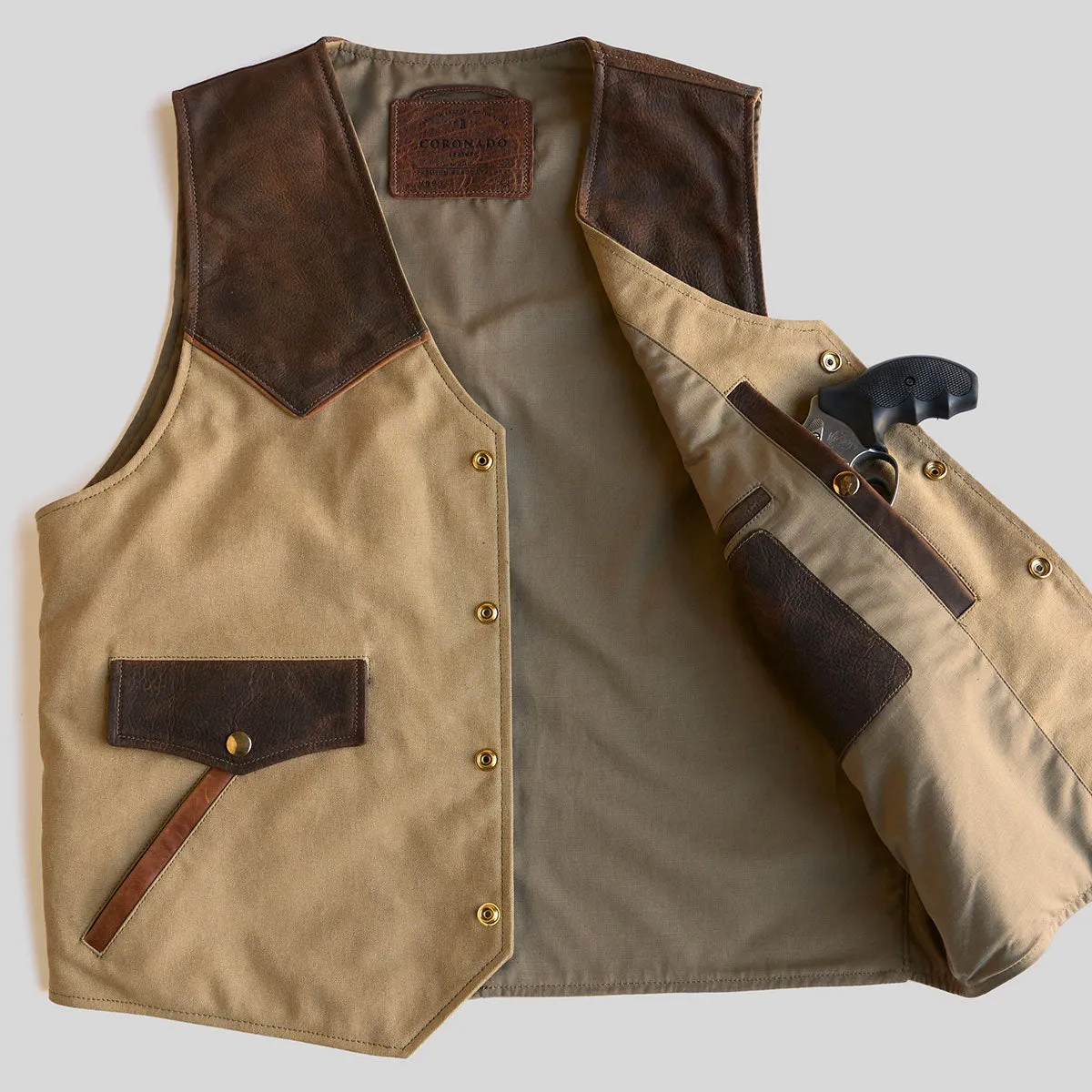 Circle-C Ranch-Tan Vest | L.E. x 60