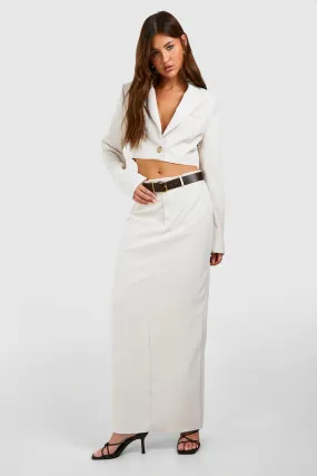 Column Split Back Maxi Skirt