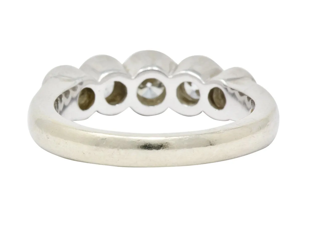 Contemporary 1.15 CTW Diamond 14 Karat White Gold Stackable Ring