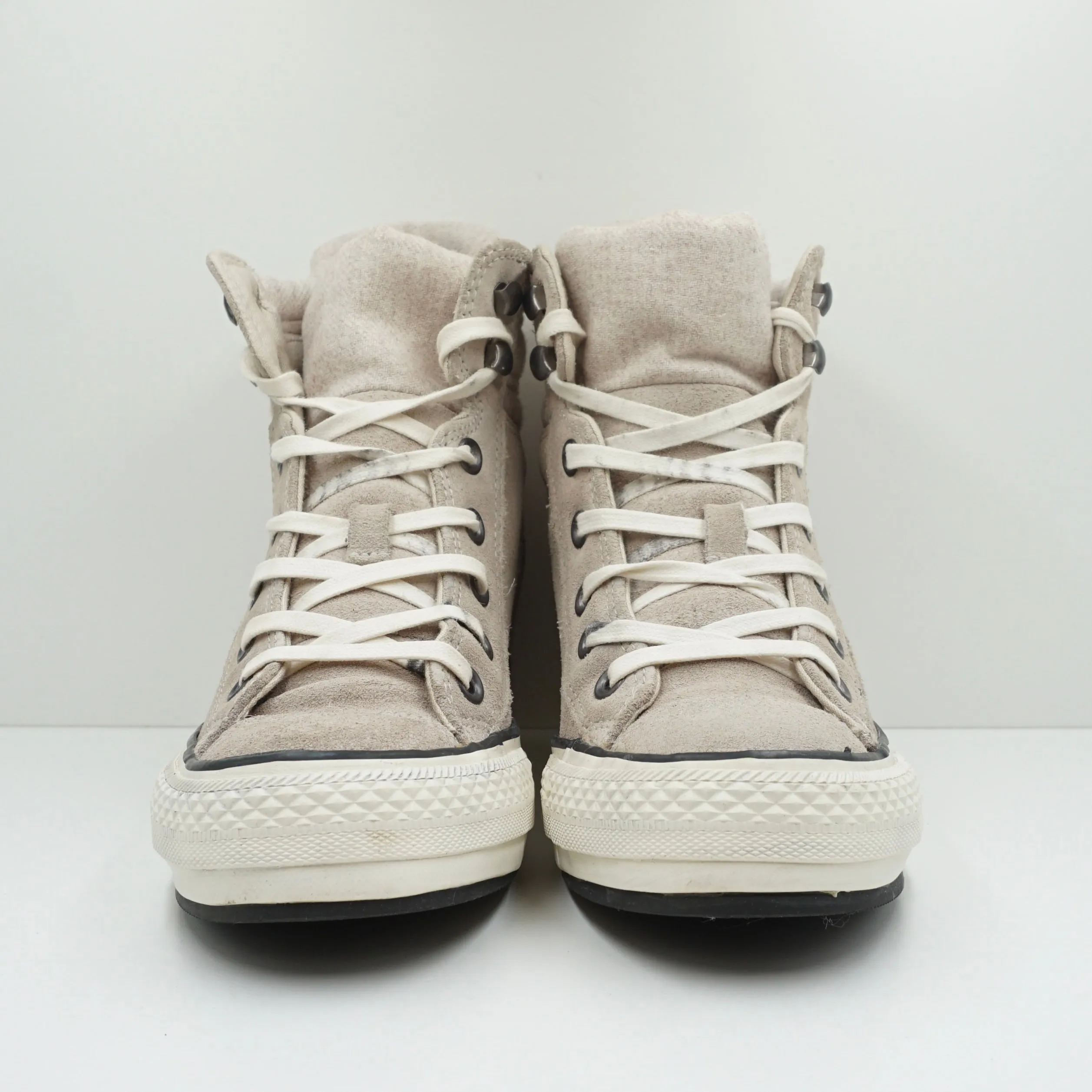 Converse All Star High Platform Suede Hidden Wedge Beige (W)