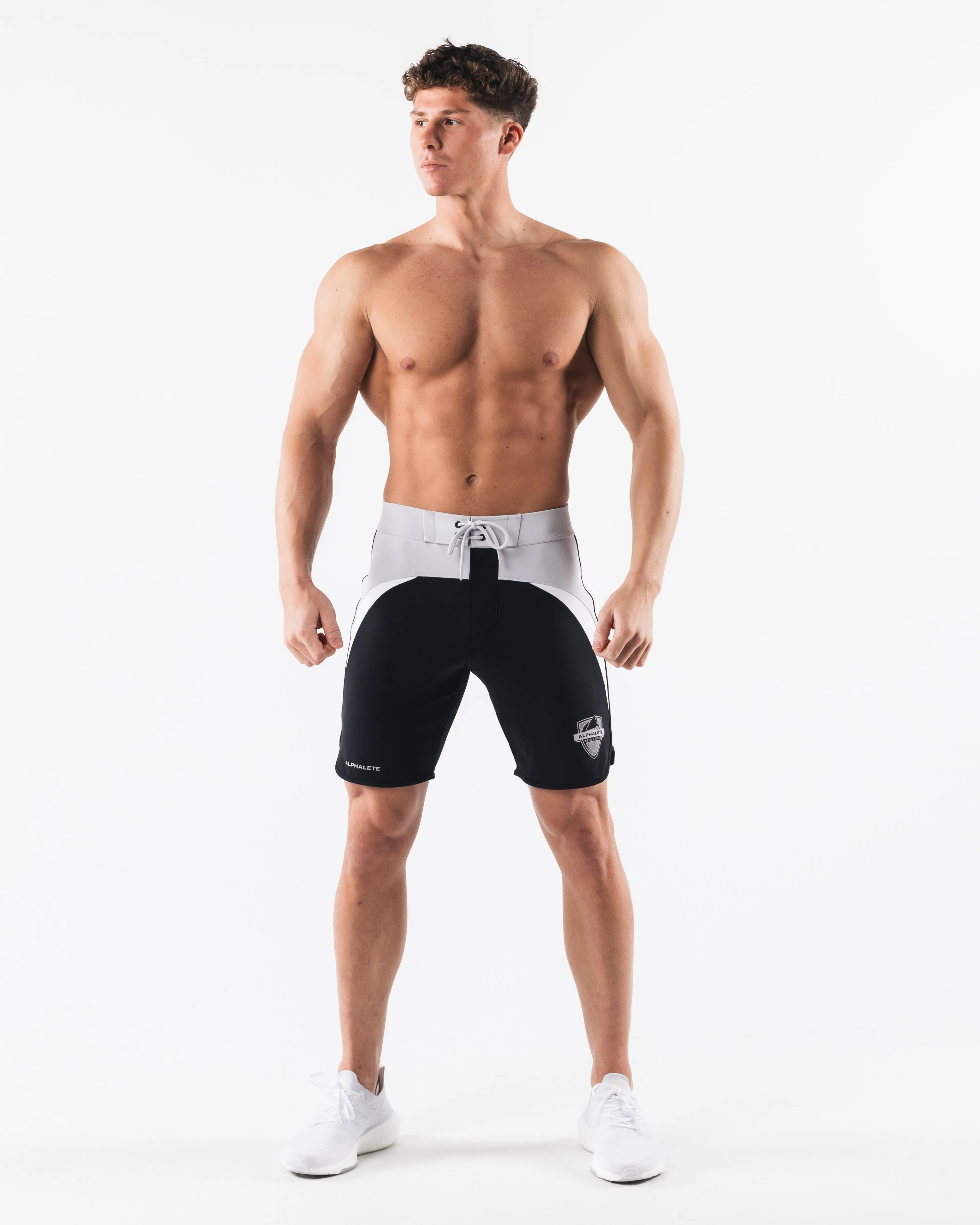 Crescent Boardshort - Black Coin