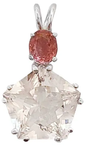 Danburite Star of Venus? with Round Cut Pink Tourmaline